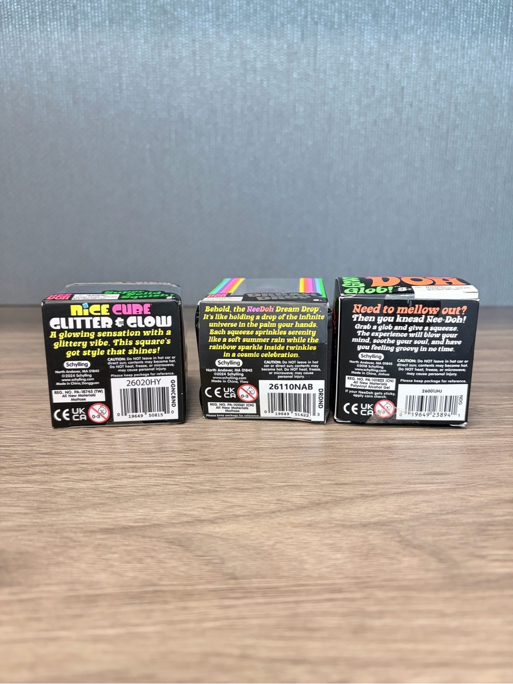NIB SHIPS TODAY NeeDoh Glitter Cube Dream Drop Groovy Glob Schylling Squishy 3pk - Picture 2 of 5